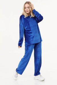 Degaje Saks Kadife Eşofman