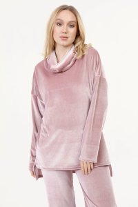 Degaje Pembe Kadife Eşofman