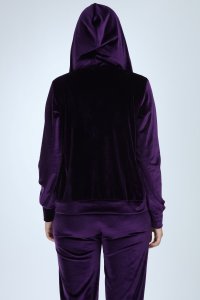 Taşsız Mor Bol Paça KadifeTakım