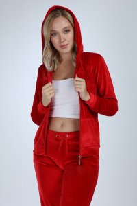 Taşsız Kırmızı Paça Lastik Kadife Takım